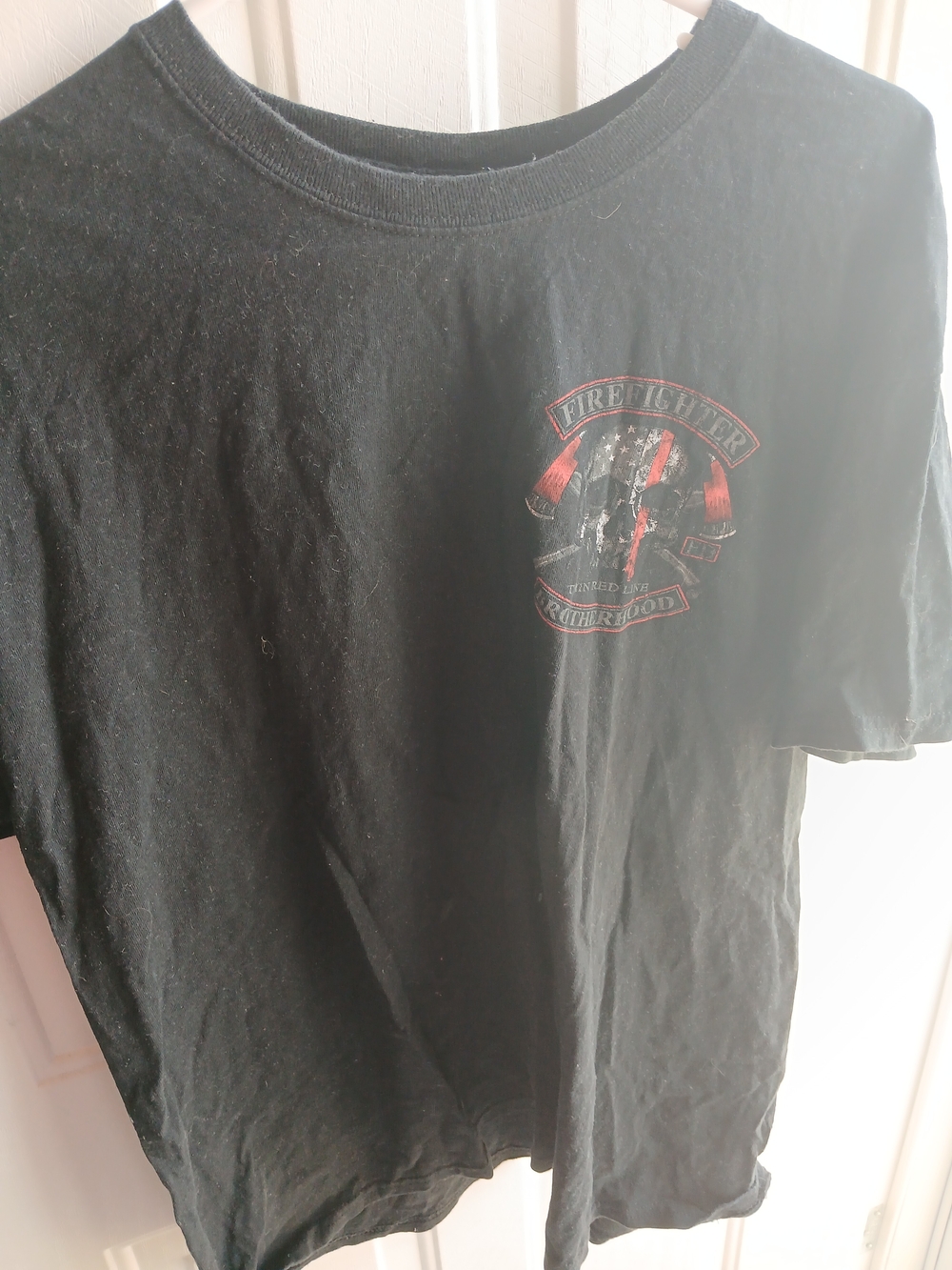 Black Men’s Short-Sleeve Graphic T-Shirt - Firefighter Design